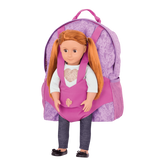 Our Generation Doll Hop On Carrier Backpack – Purple Hearts (BD37418Z) - Colorland Toys
